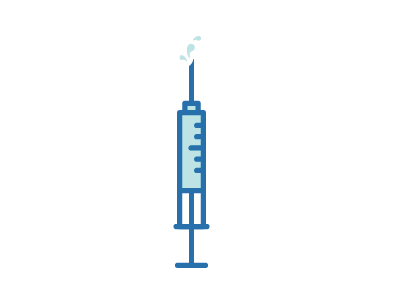 Needle blue icon needle saline vector