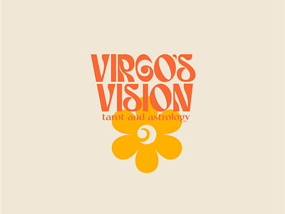 Virgo's Vision logo concept 60s astrology branding horoscope logo psychedelics tarot virgo