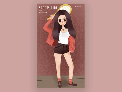 Sports Girl illustration