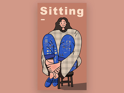 sitting design illustration