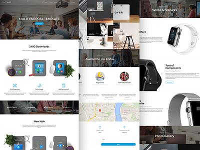 Myway - Onepage Template clean design flat landing layout minimal modern ui ux web web design website