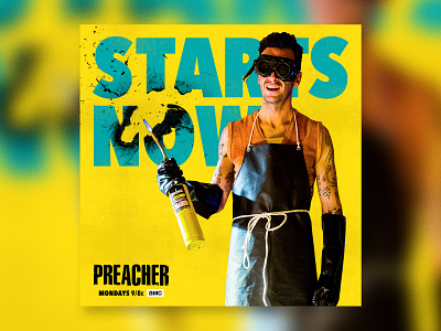 AMC | Preacher | Social Media design typography