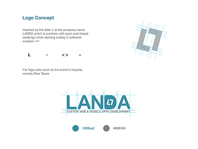 LANDA logo concept branding design logo