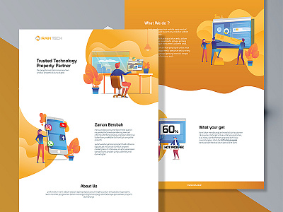 Landing Page For Email Marketing branding design illustration vector