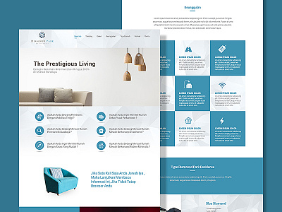 Landing Page Diamond Park Residence branding design landing page web