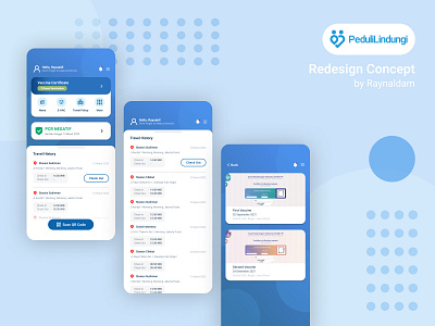 Redesign Concept "PeduliLindungi" app branding design illustration ui ux