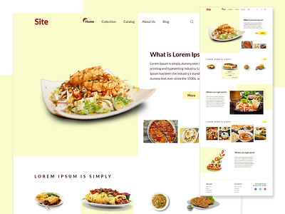 Food Web Landing Page app design illustration ui ux web website