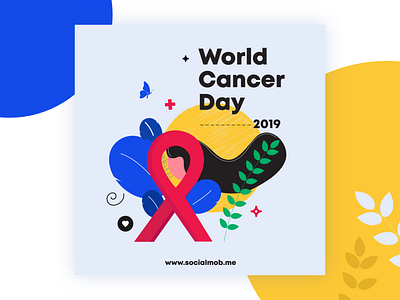 Worldcancerday creative illustration promotioncreative socialmob vector