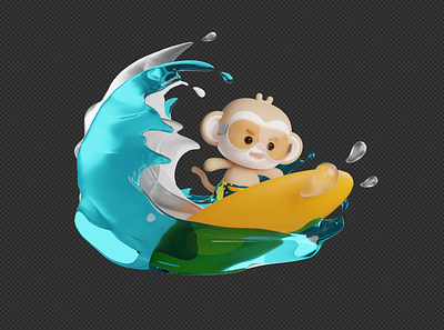 3D Monkey 3d design graphic design illustration ip