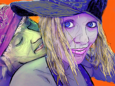 Halloween inspired love digital halloween love painting procreate sketch