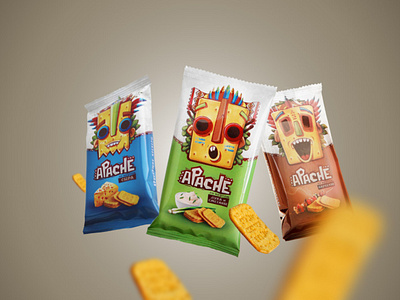Apache crackers: character, packaging design branding branding agency branding design concept design graphic design illustration logo logo design logotype