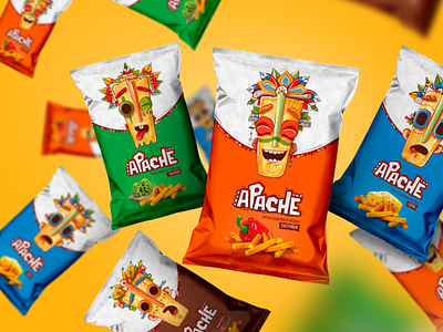 Apache chips: packaging design branding branding agency concept design graphic design illustration logo logo design packaging vector