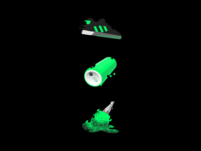TSC Sticker Design green icecream illustraion sneakers soft drink sticker design stickers