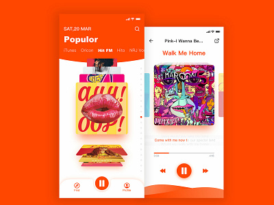 Music User Interface app design ui