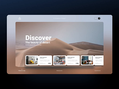 Airbnb redesign concept adobe xd ae booking design e commerce interaction search slider ui ux