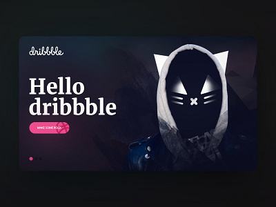 Hello dribbble! debut dribble hello homepage invite slider ui ux webdesign