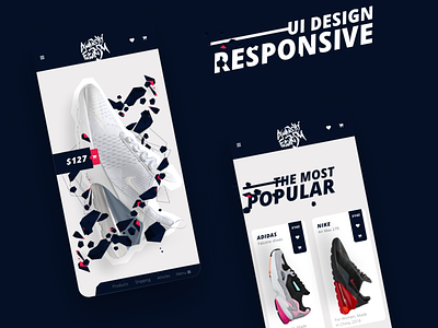 E-commerce UI KIT adidas adobe xd business cart e commerce mobile nike responsive design sport store ui ux webdesign