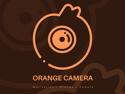Orange Camera ai camera camera app design fruit graphic icon illustrator logo orange