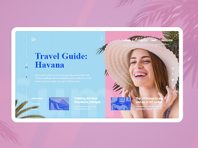 Travel guide screen banner smile travel ui ux