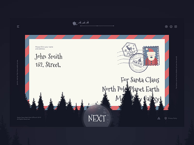 Santa Mail Concept after effect animation app concept art banner branding design illustration interaction interface logo mail new year santa santa claus typography ui ux vector