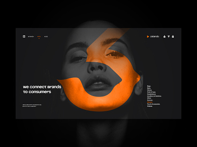 Zalando redesign concept: Home screen banner fashion identity interface store stylish type art typedesign typography ui ux