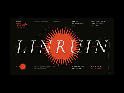 Linruin: Portfolio Concept animation interaction portfolio type type art typedesign typography