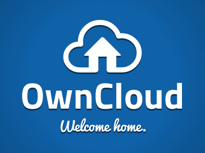 OwnCloud cloud home house logo blue brand owncloud