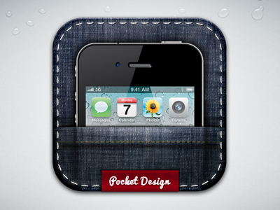 Pocket Design 2 icon iphone jean mobile pocket texture
