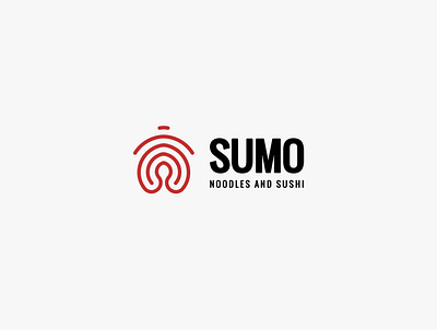 Sumo noodles logo asian asian food branding clean flat icon logo logo design minimal simple sumo typography