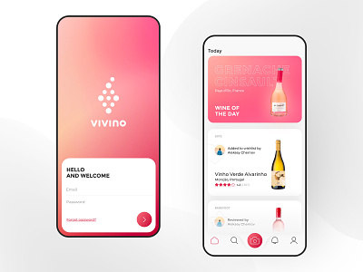 Vivino app app clean gradient productdesign ui uiux vivino wine wine design