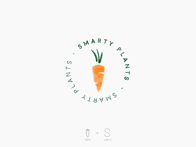 Smarty Plants logo carrot logo creative logo hug agency logo logo inspiration logodesign mark symbol