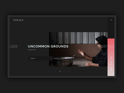 Films selection page clean dark design flat minimal modern simple ui uiux web web design website