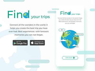 Day 25 - Find ( your trips) app app illustration ui ux