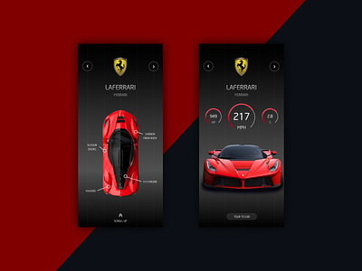 Day 27 - LaFerrari Intro app car ui ux