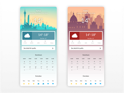 Day 32 - Weather app app illustration ui ux weạther