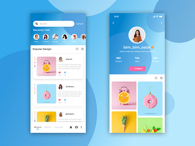 Day 37 - Social app for Designer / Photographer app image photographer social app ui ux