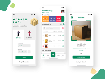 Warehouse Inventory managing App UI [Freebie]