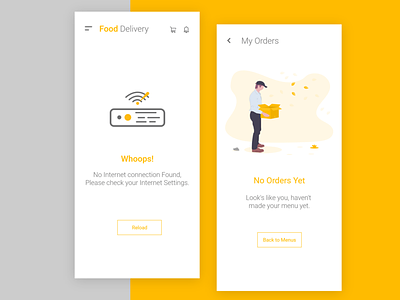 Error Prompt Screens For Food Delivery App [WIP]