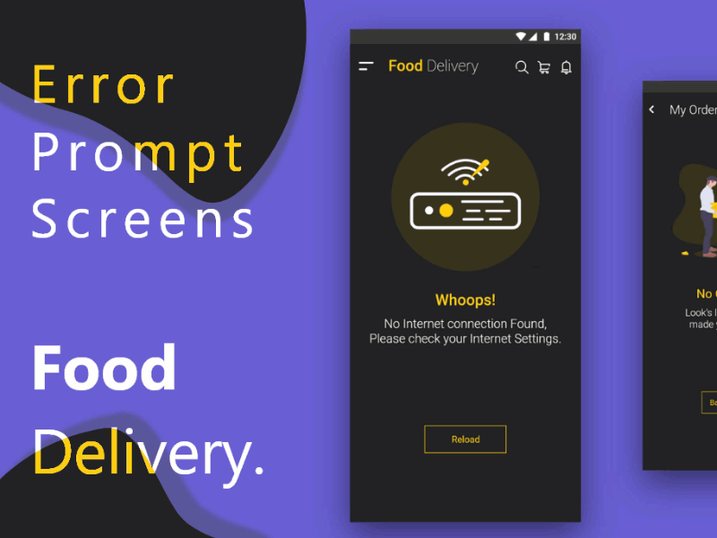 Food Delivery All Error Prompt Screen UI/UX 🔥 adobe xd android app android app design animation app autoanimate design error 404 error screens food food app food app ui internet error ios prompt ui uidesign ux uxdesign xd