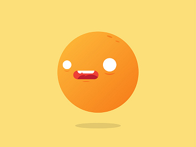 Stressed Orange abstract cartoon character design digital graphics icon illustration