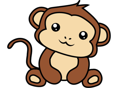 Cute Monkey cartoon cute monkey graphic design illustration