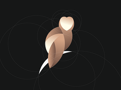 Golden Ratio Owl Logo animal bird design golden ratio illustration logo vector