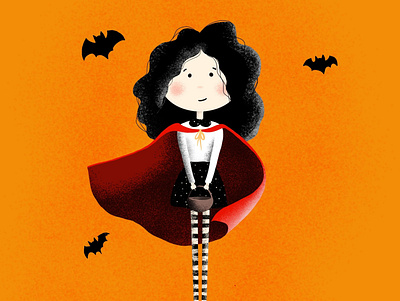 halloween girl illustration procreate