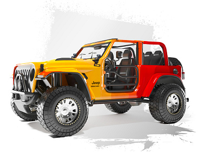Jeep Nacho 3d model . 3d 3dcar 3ddesign 3dmodel 3dvisualization gaming jeep jeepwrangler modeling nacho visualization
