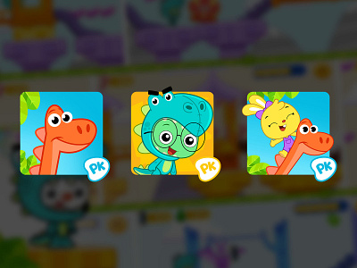 PlayKids Party - Android Icons app appicon branding and identity kids app kids app icon kids icon playkids