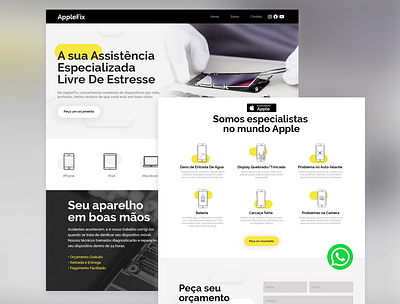 AppleFix - Website concept apple design landing page landingpage smartphone ui web webdesign website