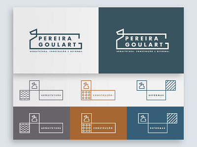 Architecture Logotype - Pereira Goulart architecture architecture design art direction brand identity branding branding and identity design green logo logotype terracotta