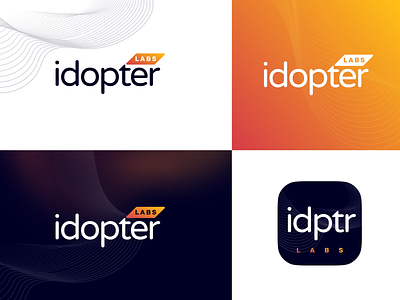 idopter labs. app branding and identity design logo vector