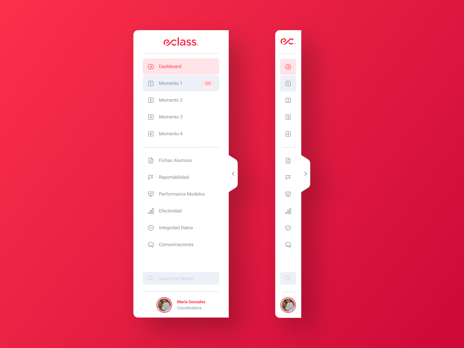 Side Navigation - Menu Collapse by Daniel Allegretti on Dribbble