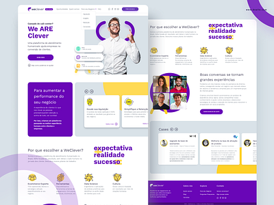 Redesign Landing Page - WeClever branding branding and identity dailyinspiration design dribble graphic design purple saas landing page ui ux web web responsive webdesign website yellow